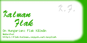 kalman flak business card